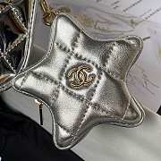 Chanel Flap Bag & Star Coin Purse Mirror Silver 24x15.5x7.5cm - 3