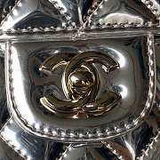 Chanel Flap Bag & Star Coin Purse Mirror Silver 24x15.5x7.5cm - 2