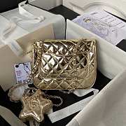 Chanel Mini Flap Bag & Star Coin Purse Mirror Gold 20x15x6.5cm - 5