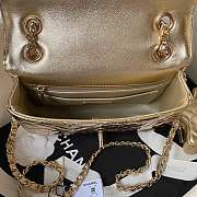 Chanel Mini Flap Bag & Star Coin Purse Mirror Gold 20x15x6.5cm - 3