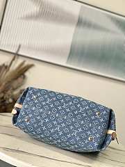 Louis Vuitton LV CarryAll Denim Blue Bag 39x30x15cm - 6