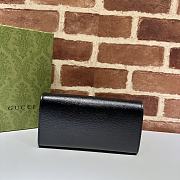 Gucci Continental Wallet With Gucci Script Black 19x10x3.5cm - 4