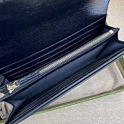 Gucci Continental Wallet With Gucci Script Black 19x10x3.5cm - 2