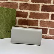 Gucci Continental Wallet With Gucci Script Light Grey 19x10x3.5cm - 4