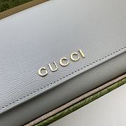 Gucci Continental Wallet With Gucci Script Light Grey 19x10x3.5cm - 3