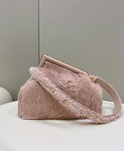 Fendi First Pink Shearling Bag 32.5x15x23.5cm - 5