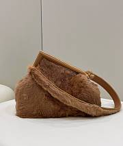 Fendi First Brown Shearling Bag 32.5x15x23.5cm - 6