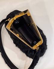 Fendi First Black Shearling Bag 32.5x15x23.5cm - 5