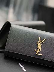 YSL Kate Clutch Black Gold Handbag 27×12×4cm  - 5