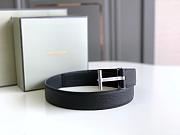 Tom Ford Black Silver Belt - 4