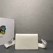 Prada Saffiano Leather Mini Envelope Bag White 20x12x4cm - 5