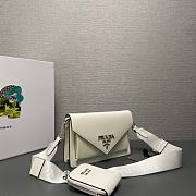 Prada Saffiano Leather Mini Envelope Bag White 20x12x4cm - 2