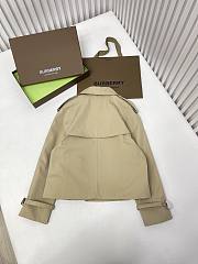 Burberry Honey Canvas Short Trench  - 4