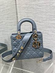 Dior Small Lady Bag Blue 20cm - 1