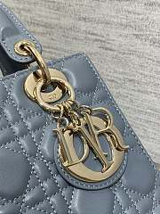 Dior Small Lady Bag Blue 20cm - 3