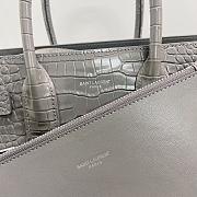 YSL Sac De Jour Grey Crocodile Bag 26x20.5x12.5cm - 4