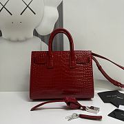 YSL Sac De Jour Red Crocodile Bag 22cm - 6