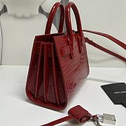 YSL Sac De Jour Red Crocodile Bag 22cm - 3