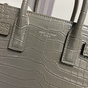 YSL Sac De Jour Grey Crocodile Bag 22cm - 3