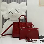 YSL Sac De Jour Red Crocodile Bag 26x20.5x12.5cm - 1