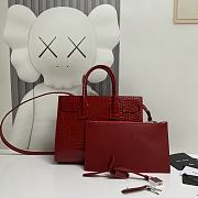 YSL Sac De Jour Red Crocodile Bag 26x20.5x12.5cm - 5