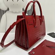 YSL Sac De Jour Red Crocodile Bag 26x20.5x12.5cm - 4