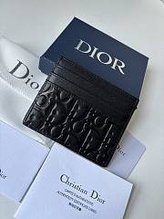 Dior Card Holder Black Gravity Leather - 1