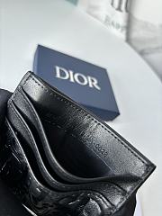 Dior Card Holder Black Gravity Leather - 5