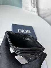 Dior Card Holder Black Gravity Leather - 4