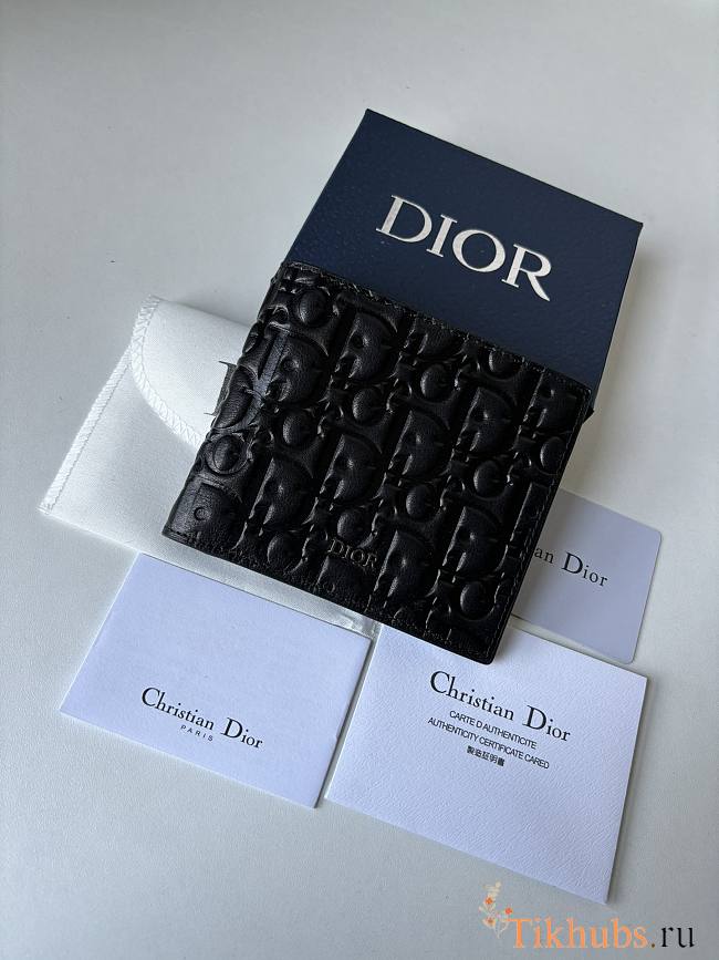  Dior Wallet Black Gravity Leather 11.5 x 9.5 cm - 1