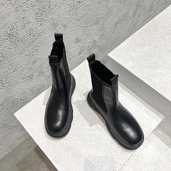 Burberry Leather Creeper Chelsea Boots Black