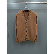 Prada Camel Hair Cardigan Camel Brown - 1