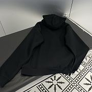 Dior Relaxed-Fit Hooded Sweatshirt Black Cotton Fleece - 3