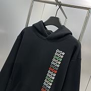 Dior Relaxed-Fit Hooded Sweatshirt Black Cotton Fleece - 2