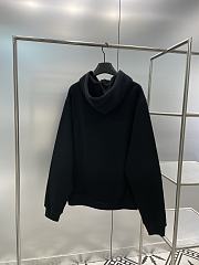 Dior Relaxed-Fit Hooded Sweatshirt Black Cotton Fleece - 5