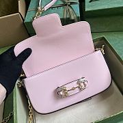 Gucci Horsebit 1955 Small Shoulder Bag Pink 24x13.5x7.5cm - 4