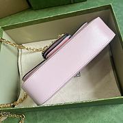 Gucci Horsebit 1955 Small Shoulder Bag Pink 24x13.5x7.5cm - 2