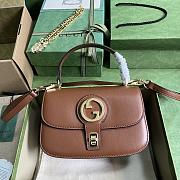 Gucci Blondie Small Top Handle Bag Brown 23x15x11cm - 1