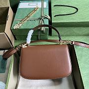 Gucci Blondie Small Top Handle Bag Brown 23x15x11cm - 4