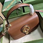 Gucci Blondie Small Top Handle Bag Brown 23x15x11cm - 3