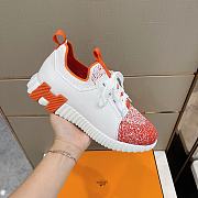 Hermes Depart Sneaker White Orange - 3