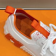 Hermes Depart Sneaker White Orange - 2