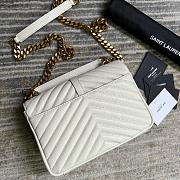 YSL Small College Bag White Gold 24x17x6.5cm - 4