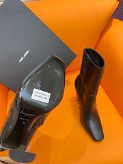 YSL Auteuil Boot In Glazed Leather Black 10cm - 5