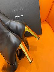 YSL Auteuil Boot In Glazed Leather Black 10cm - 4