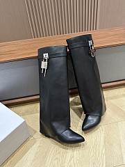 Givenchy Shark Lock Leather Knee-high Boots - 5