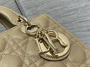 Dior Medium Lady Bag Beige Gold 24cm - 5