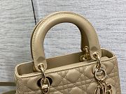 Dior Medium Lady Bag Beige Gold 24cm - 4