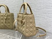 Dior Medium Lady Bag Beige Gold 24cm - 3