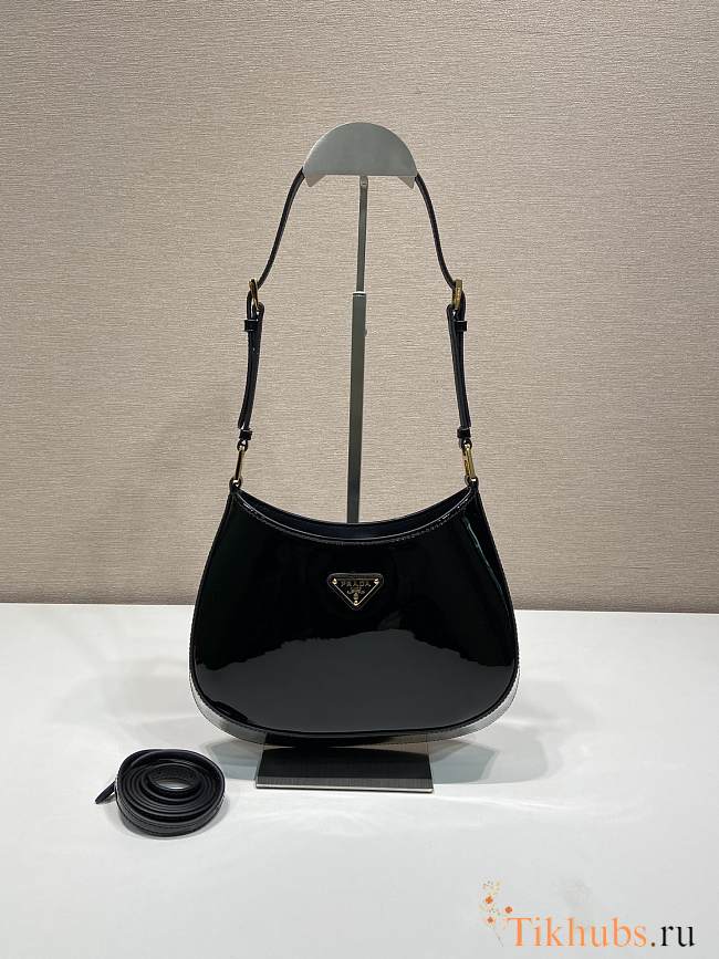 Prada Cleo Patent Black Bag 22x18.5x4.5cm - 1